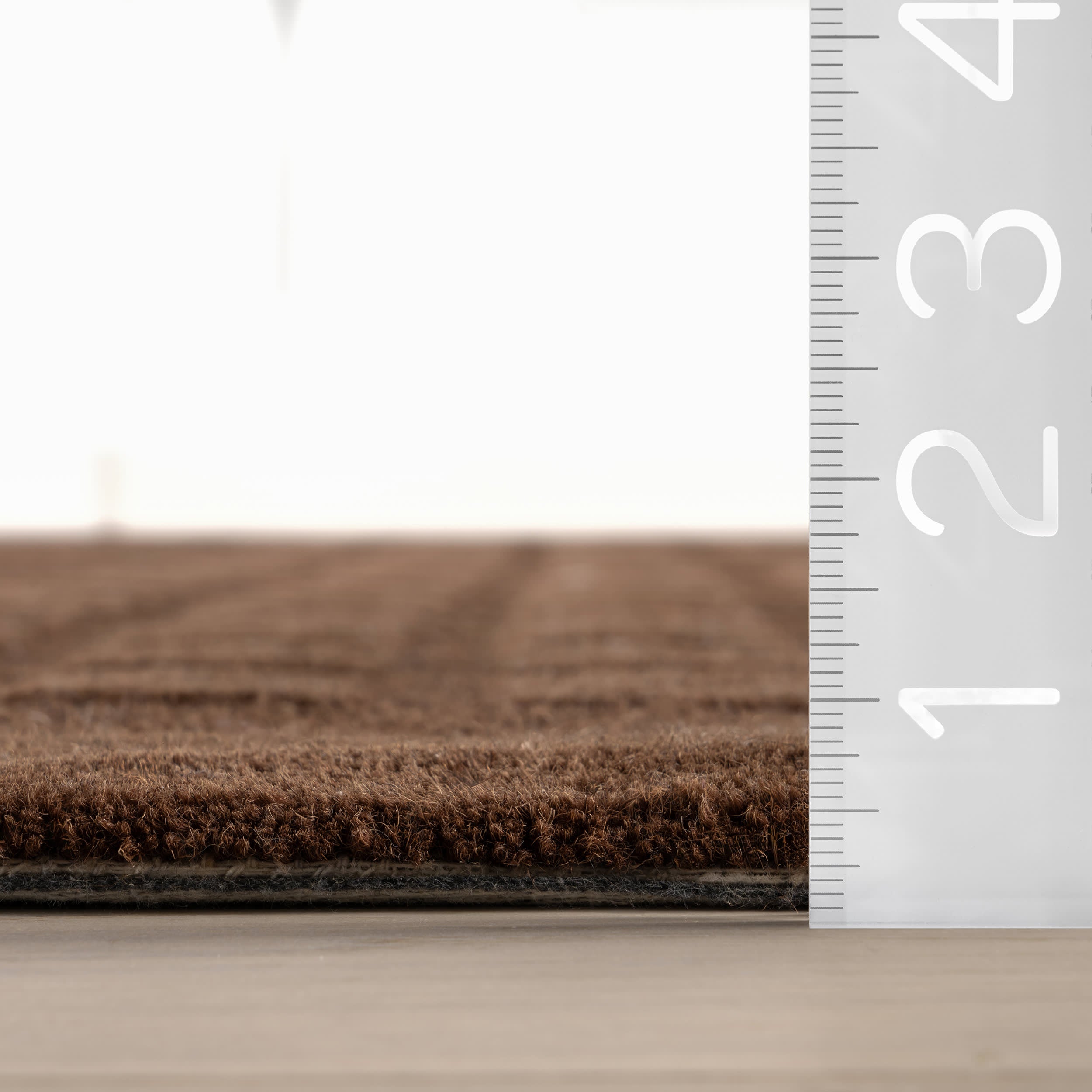 Premium Fritz Checked Wool Rug - Soft & Durable Brown Area Rug for Living Room, Bedroom & Home Decor