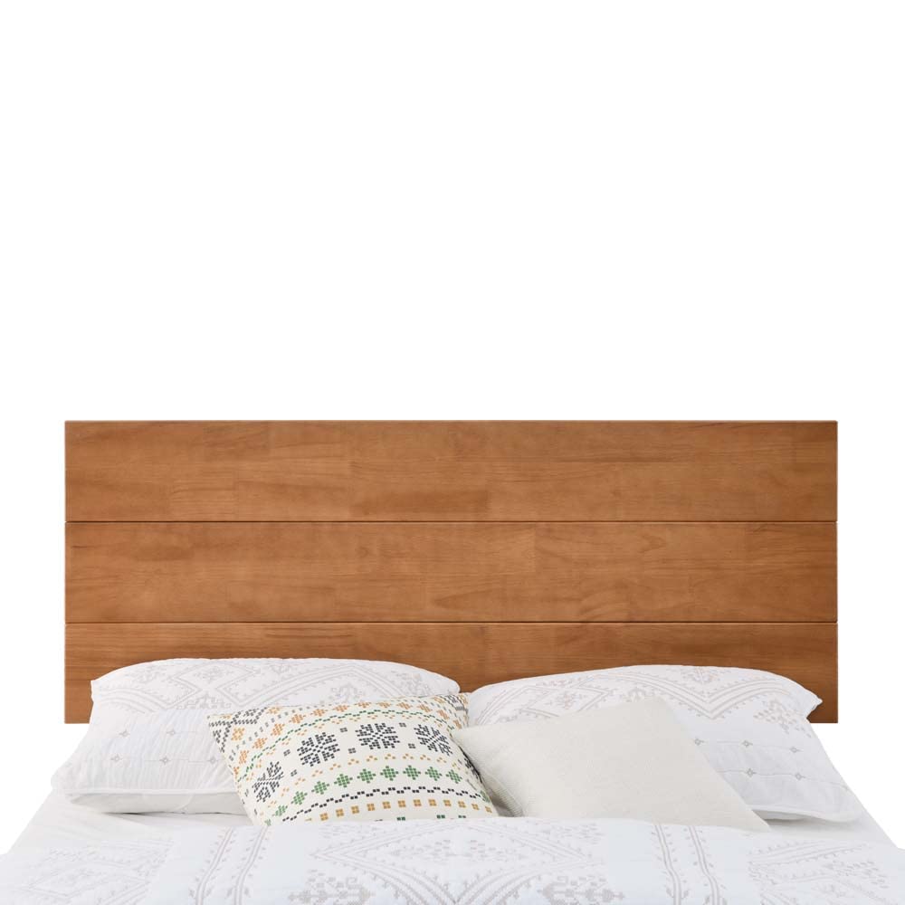 Solid Wood Headboard for Queen & King Size Beds - Teak Flat Panel Design | Compatible with Floating Bed Frames | Perfect for Modern Bedrooms & Guest Rooms