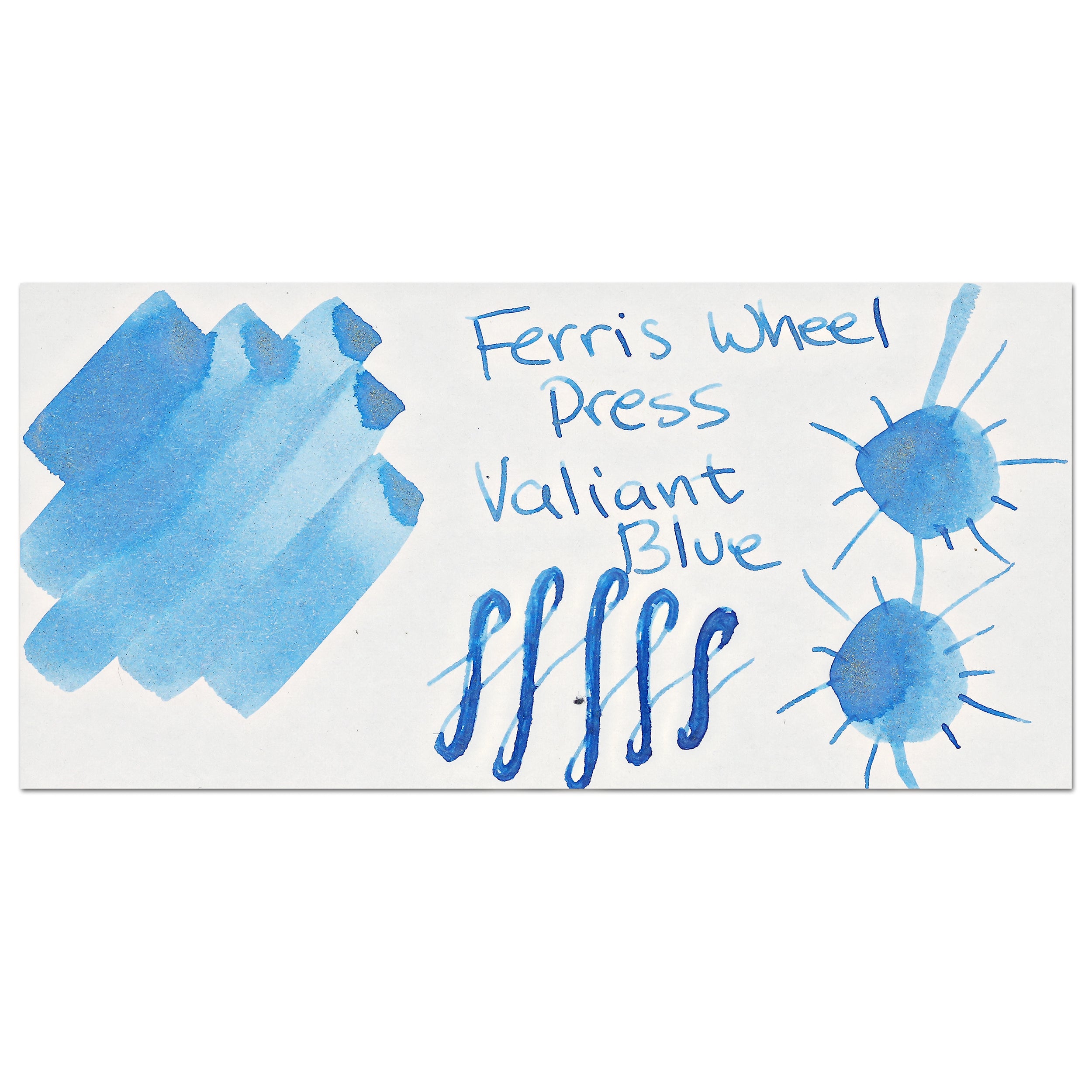 Ferris Wheel Press Valiant Blue Fountain Pen Ink - 20 mL Bottle for Calligraphy, Journaling & Artistic Writing