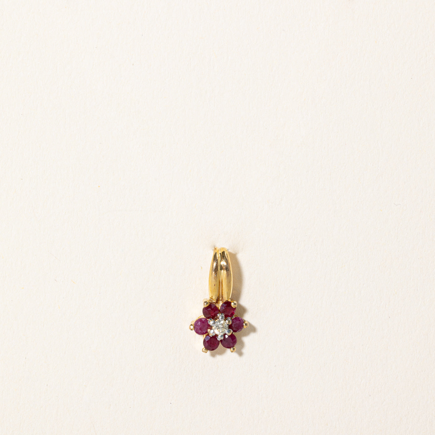 Exquisite 0.34ctw Ruby & Diamond Pendant Necklace with 0.04ct Diamonds | 14K Gold Jewelry for Women | Perfect Gift for Anniversary, Birthday & Valentine's Day