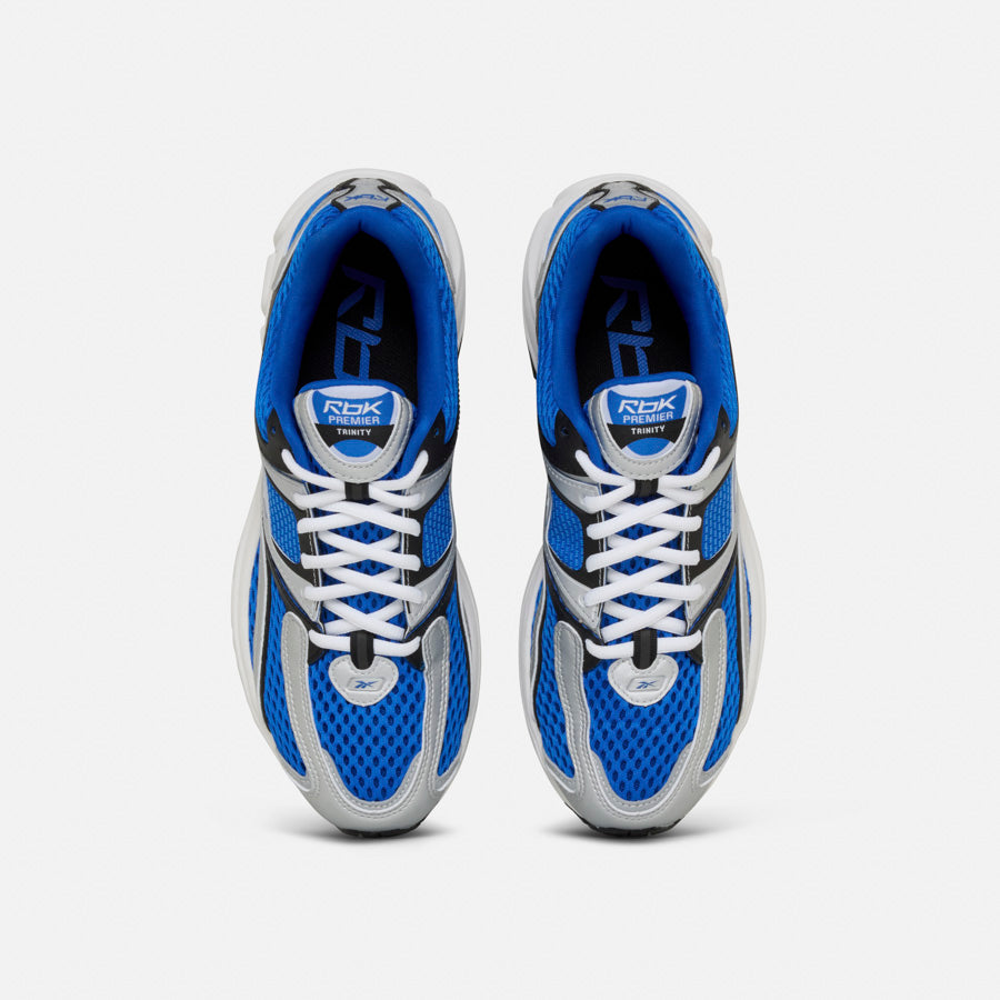 RBK Premier Trinity Optimum Soccer Cleats - Blue/White/Black - Lightweight & Durable for Men's Football - Perfect for Turf, Grass & Indoor Matches