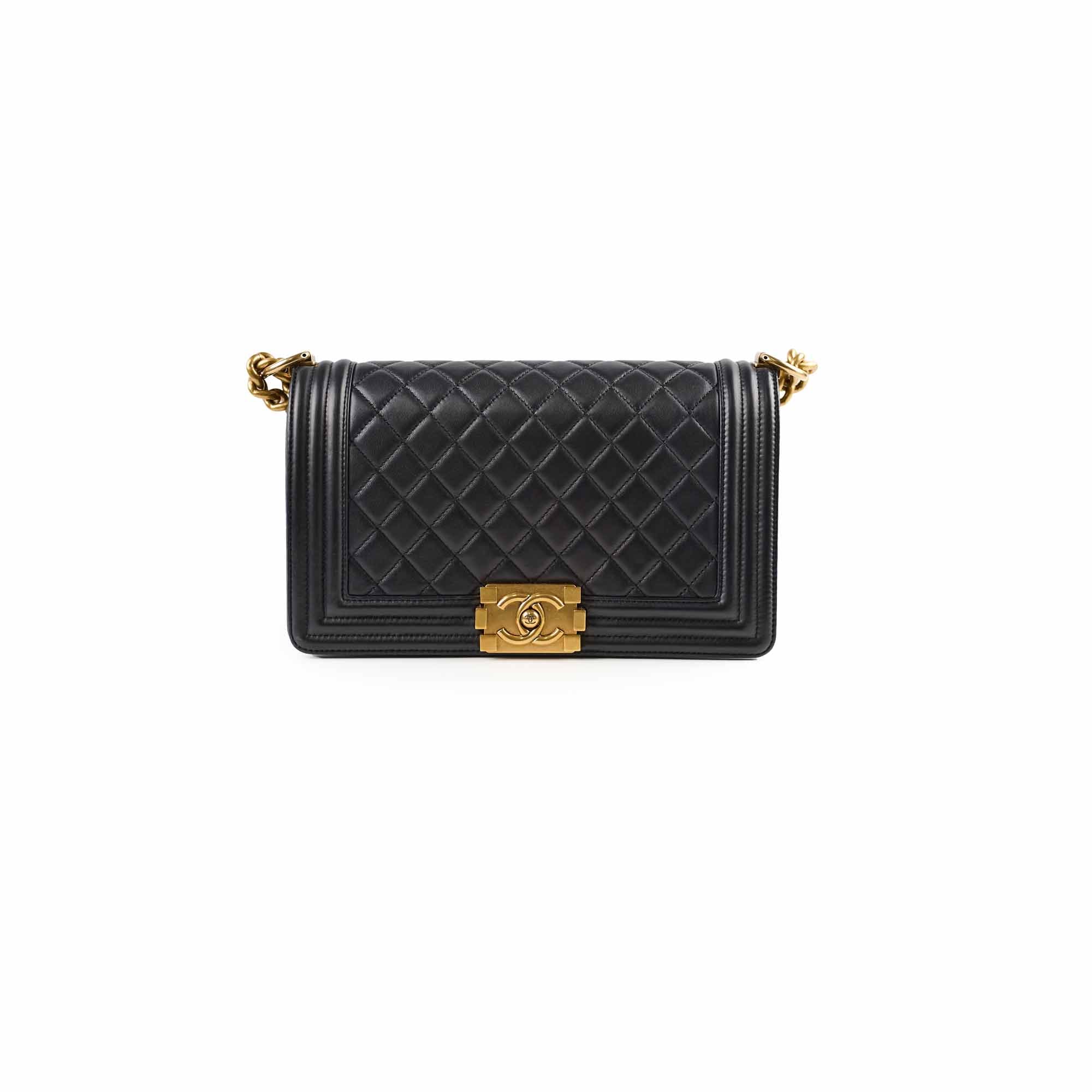 Chanel Lambskin Old Medium Boy Bag - Luxury Designer Handbag for Women | Perfect for Evening Parties, Date Nights & Special Occasions