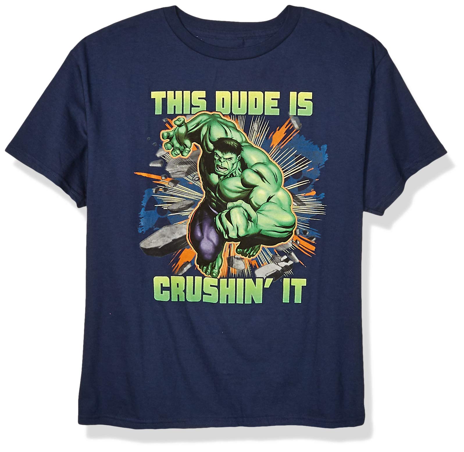 Marvel Avengers Iron Man Hulk Graphic T-Shirt for Boys - Superhero Cotton Tee for Kids - Perfect for Cosplay, Birthday Parties & Everyday Wear