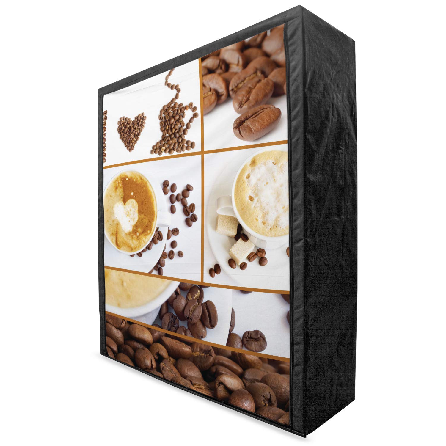 Ambesonne Coffee Themed Portable Fabric Wardrobe - 59