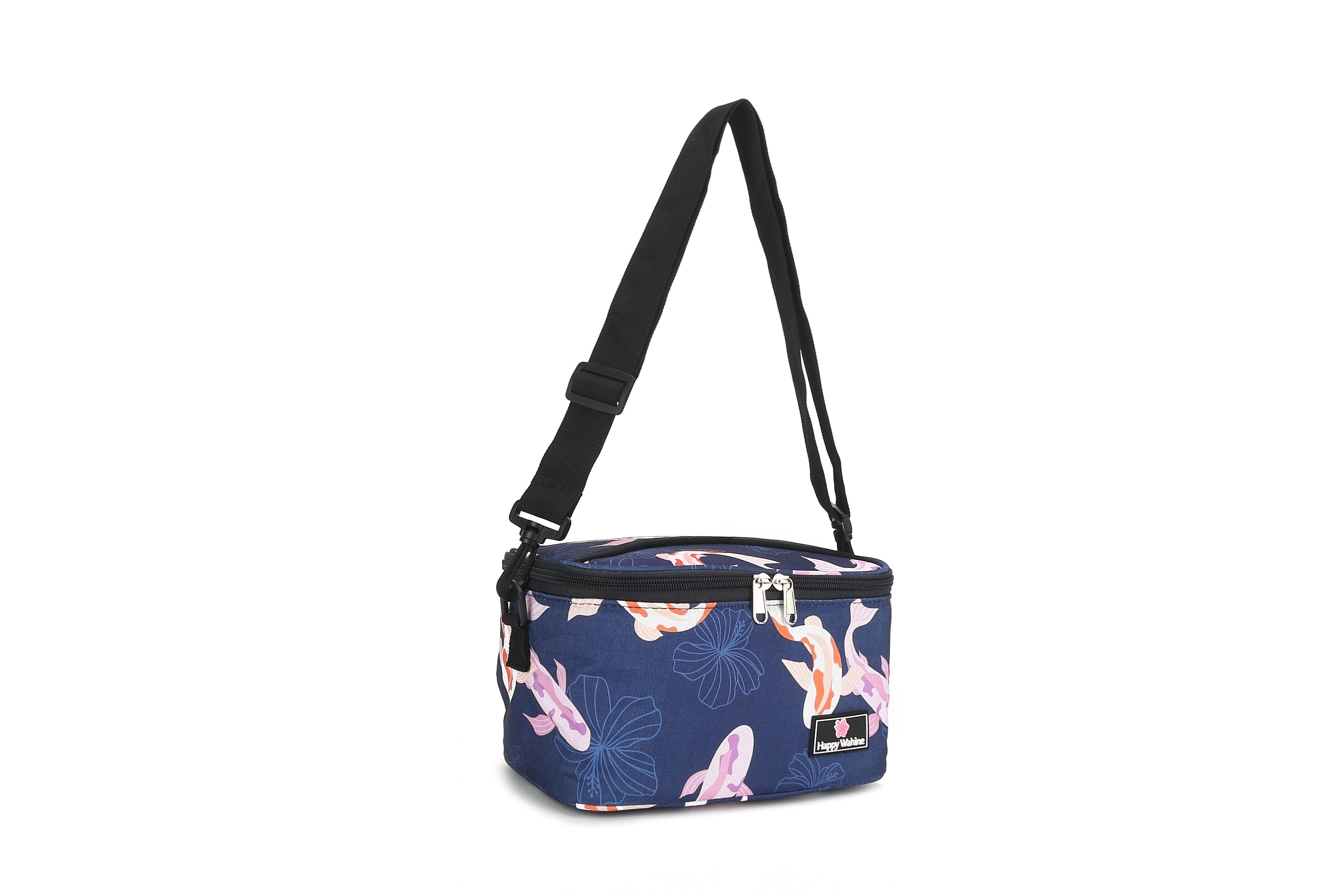 Premium Insulated Cooler Tote Bag - Medium Size, Stylish Koi Navy Design - Perfect for Beach Picnics, Camping Trips & Outdoor Adventures