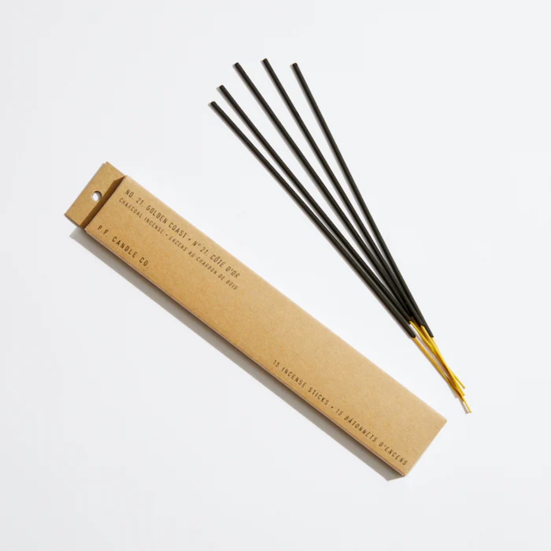 Premium Golden Coast Scented Incense by PF Candle Co - Handcrafted Aromatherapy for Relaxation, Meditation & Home Decor