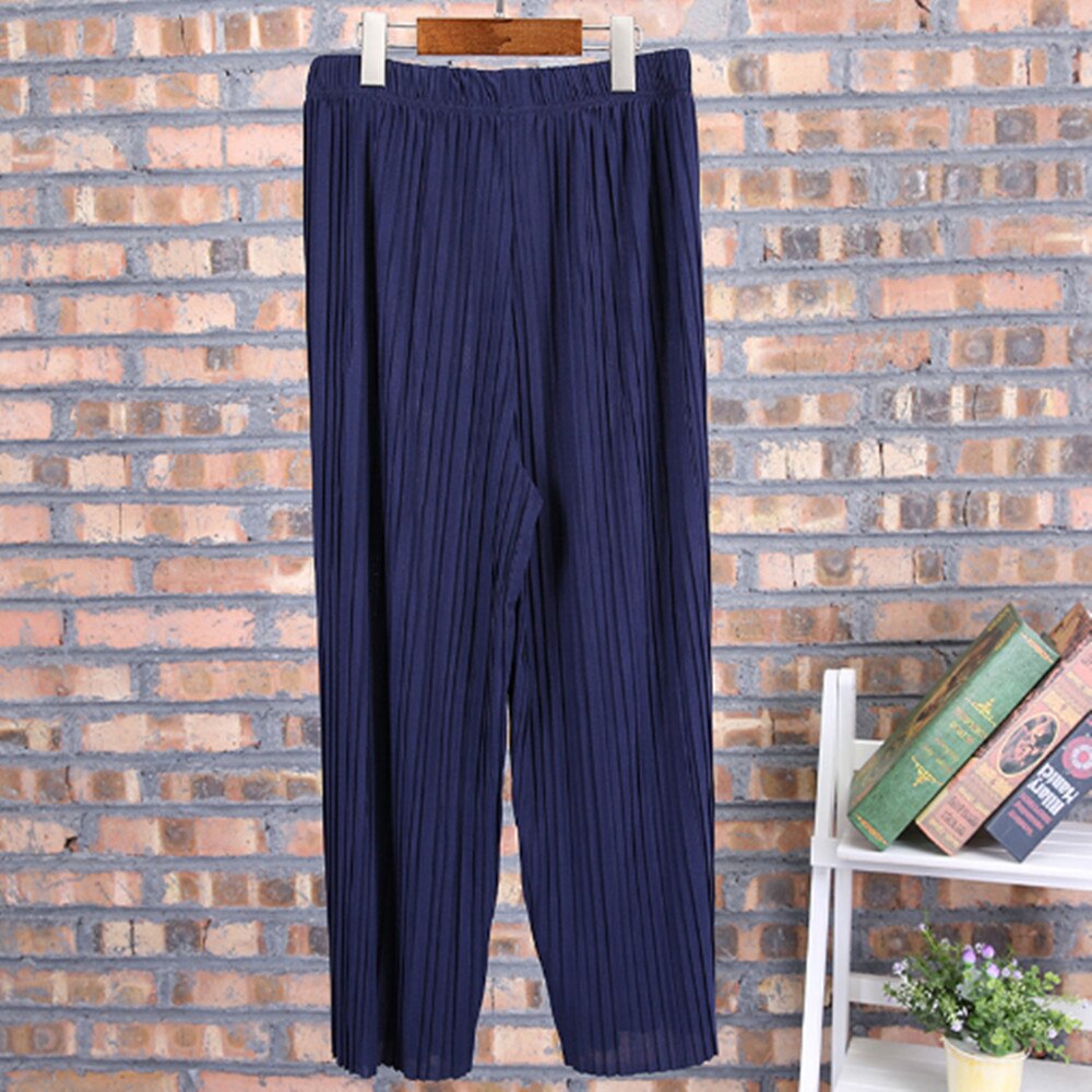 Solid Color Loose Casual Ankle-Length Pants for Women - Comfortable Stretchy Lounge Pants for Yoga, Travel & Everyday Wear