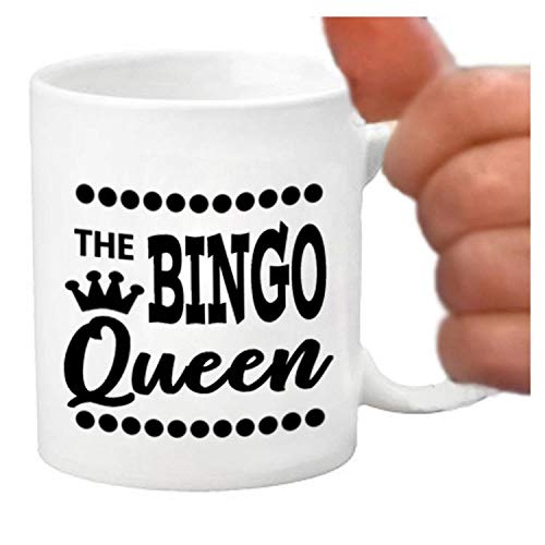 Ceramic Bingo Player Coffee Mug - Printed Bingo Lover Gift for Women & Men - Perfect for Bingo Games, Parties & Coffee Breaks