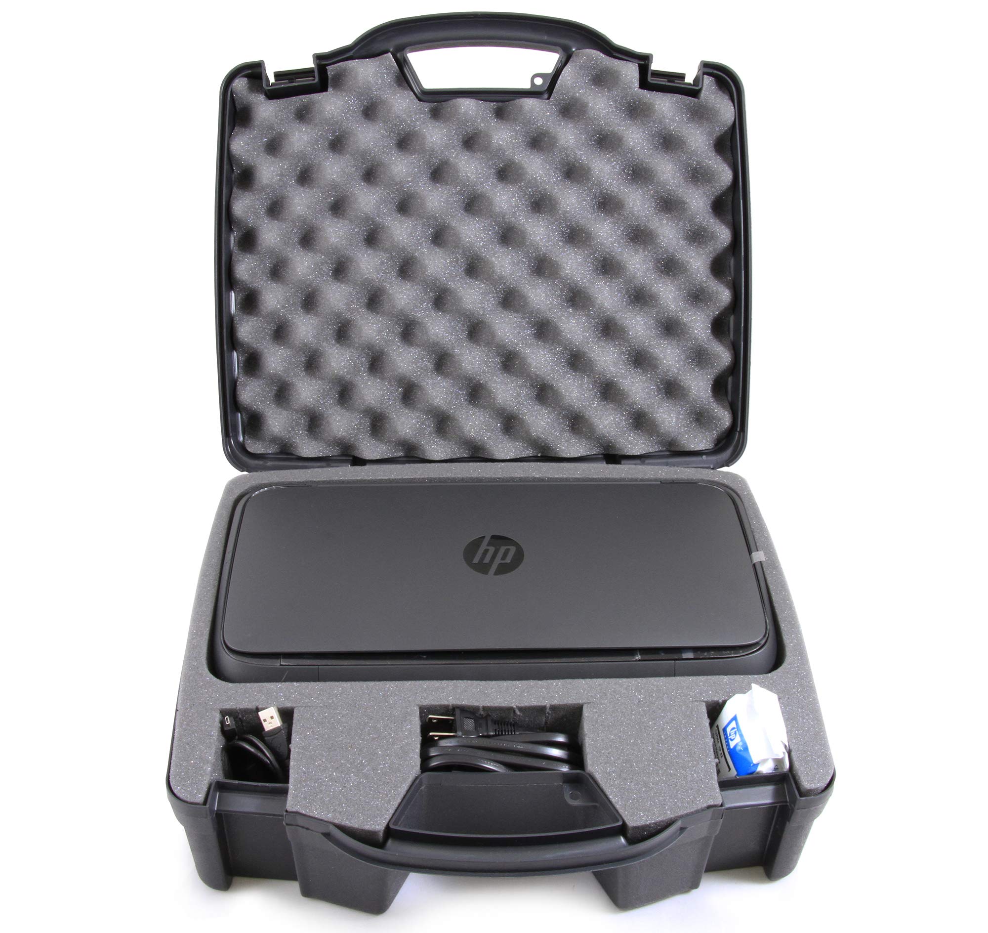 CASEMATIX Portable Printer Carry Case for HP Officejet 250 - Protective Travel Storage Bag for Wireless Mobile Printer, Ink Cartridges & Power Cable - Perfect for Office, Business Trips & Remote Work