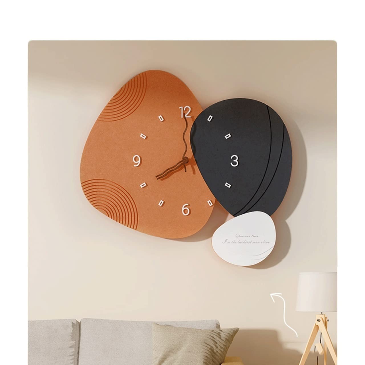 TOMYEUS Modern Wall Clock - Silent Quartz Clock for Living Room, Bedroom, Dining Room - Stylish Home Decor & Wall Art - Perfect for Home, Office, and Gift Giving