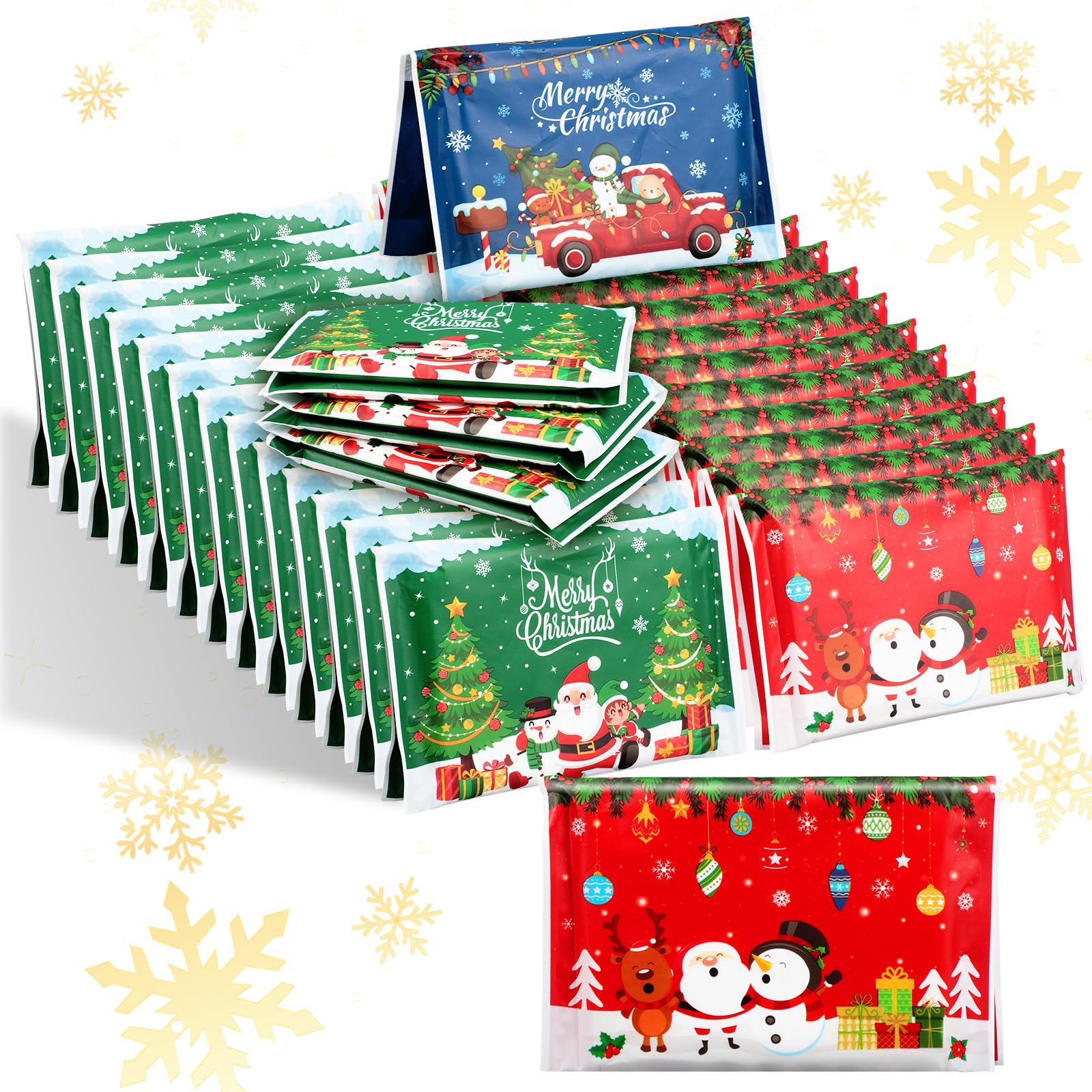 90 Pcs Christmas Facial Tissues - 3 Ply Travel Size Pocket Tissues Bulk Pack for Holiday Party Supplies, Gifts & On-the-Go Use (Elegant Design) - Perfect for Christmas Parties, Travel, Office & Home Decor