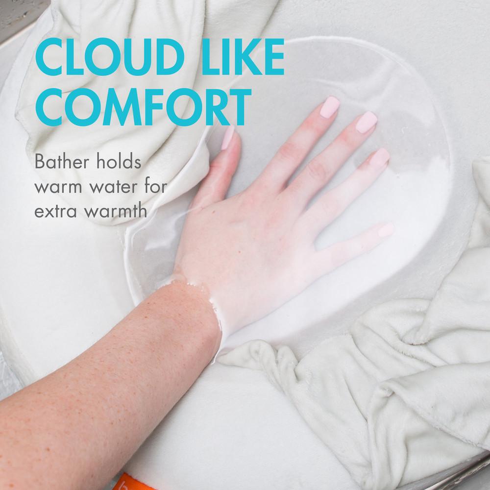 Boon Puff+ Inflatable Baby Bathtub with Wings - Portable Infant Bath Seat for Newborns to Toddlers - Perfect for Home, Travel & Outdoor Use