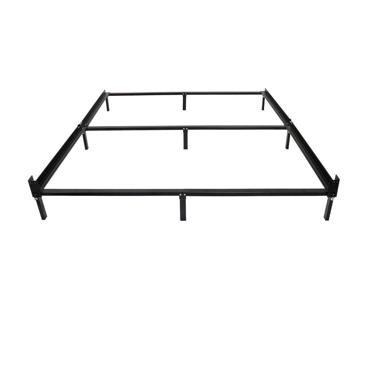 Olee Sleep Heavy Duty Metal Compact Platform Bed Frame with 9 Legs - Full Size, Sturdy Support for Mattress - Perfect for Small Spaces, Dorms & Guest Rooms