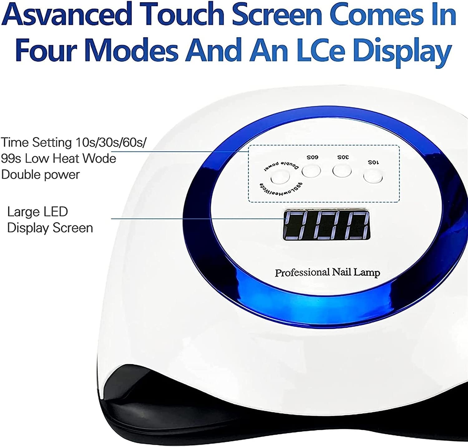 168W UV LED Nail Lamp for Gel Polish - Professional Nail Dryer with 4 Timer Settings, Curing Light for Gel Nails & Toes | Perfect for Home Manicures, Salon Nail Art & DIY Gel Polish Application