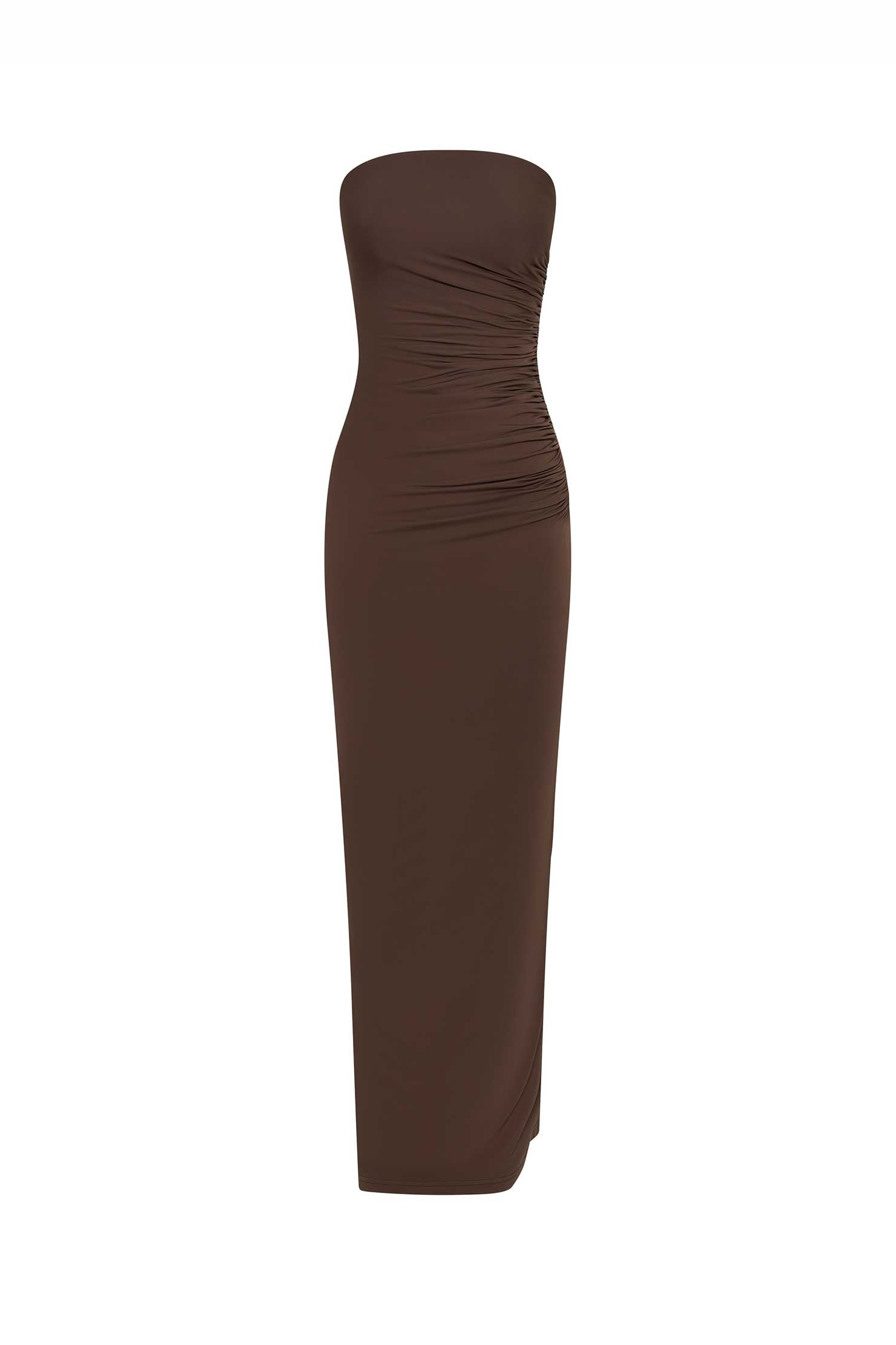 Evelyn Chocolate Brown Dress for Women - Elegant & Stylish Party Wear for Evening Events, Weddings & Date Nights