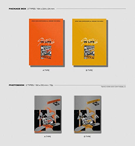 STRAY KIDS [IN生 / IN LIFE] 1st Repackage Album STANDARD A Version - CD, 72p Photo Book, 2 Photo Cards, Post Card & Tracking Code | K-POP Sealed Collectors Edition | Perfect for K-POP Fans, Album Collectors and Gift Giving