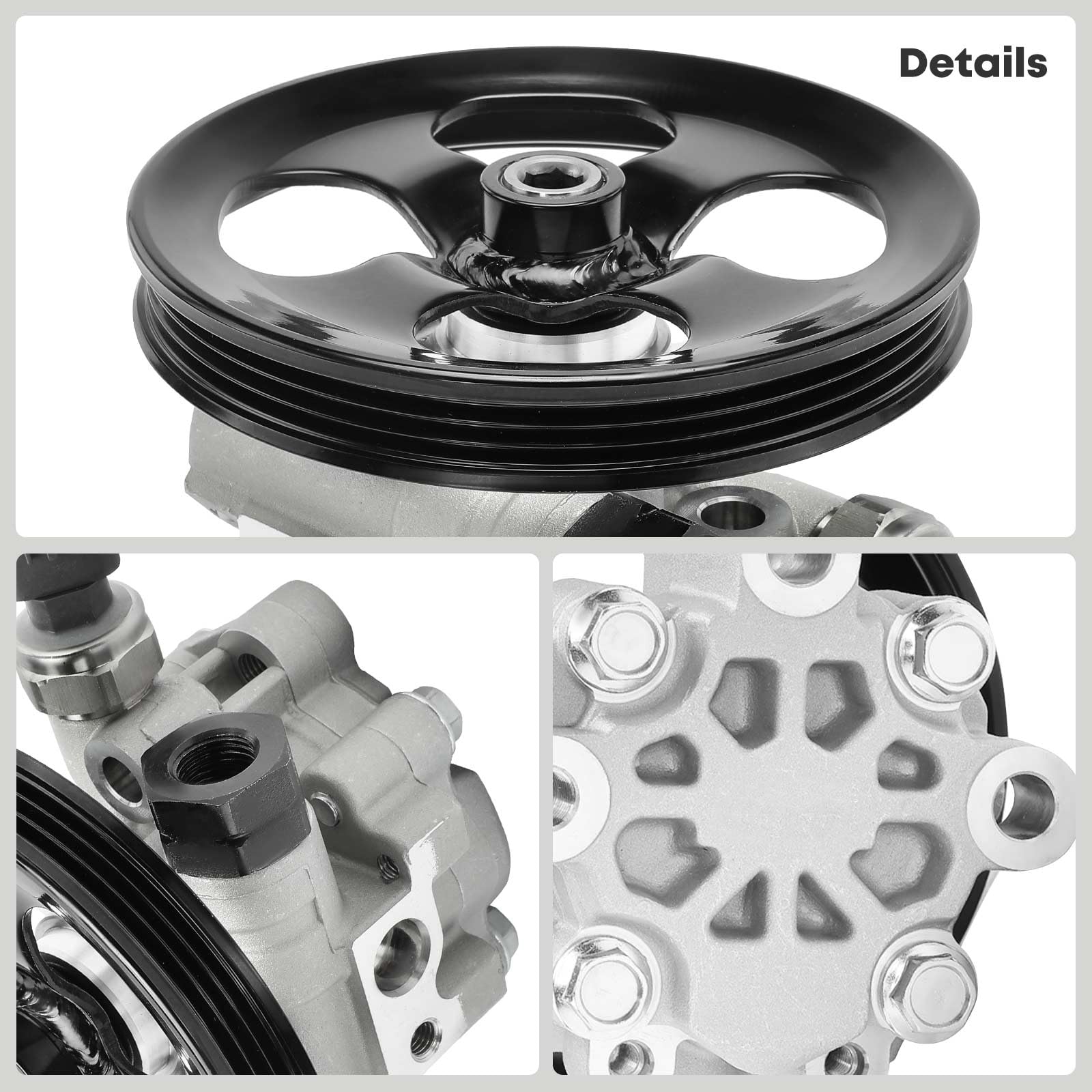 YHTAUTO Power Steering Pump with Pulley Replacement for Toyota Echo 2000-2005 & Scion xA xB 2004-2006 I4 Engine - High Performance Power Assist Pump for Smooth Steering - Perfect for City Driving and Daily Commutes