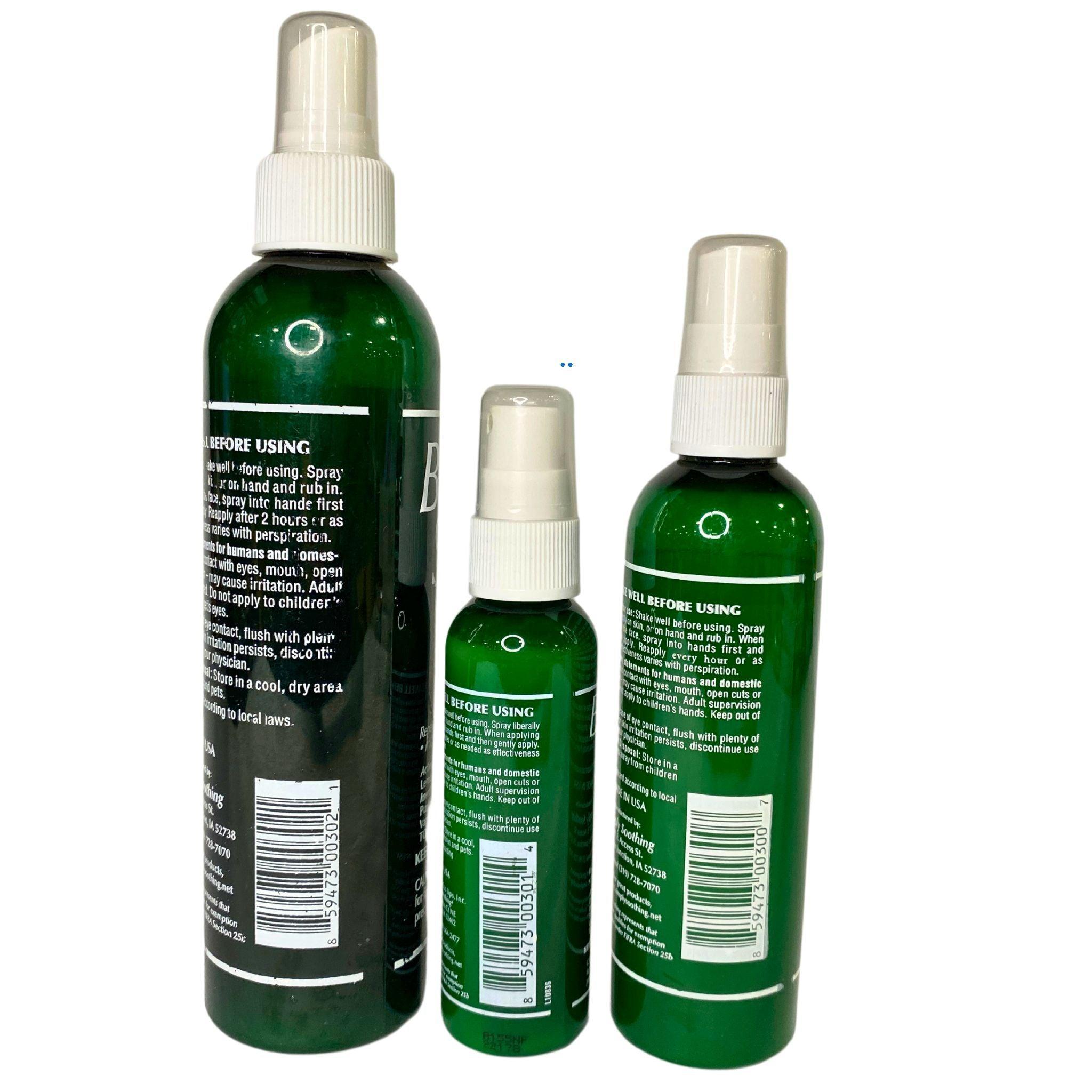 Bug Soother Assorted Mix - 8OZ, 4OZ & 2OZ Sizes (30 Pcs Lot) | Natural Insect Repellent for Outdoor Camping, Hiking & Backyard Use