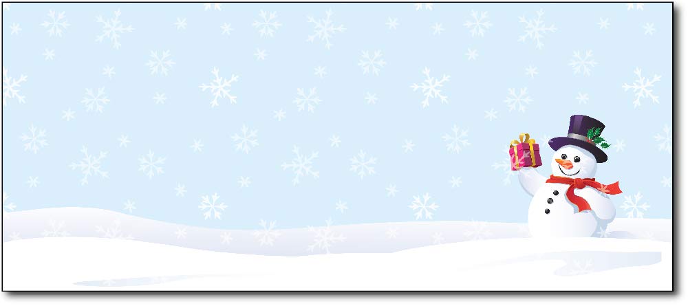Christmas Envelopes #10 Letter Size - 80 Holiday Envelopes with Snowman Design for Greeting Cards, Invitations & Gifts - Perfect for Christmas Cards, Holiday Mailings & Festive Correspondence