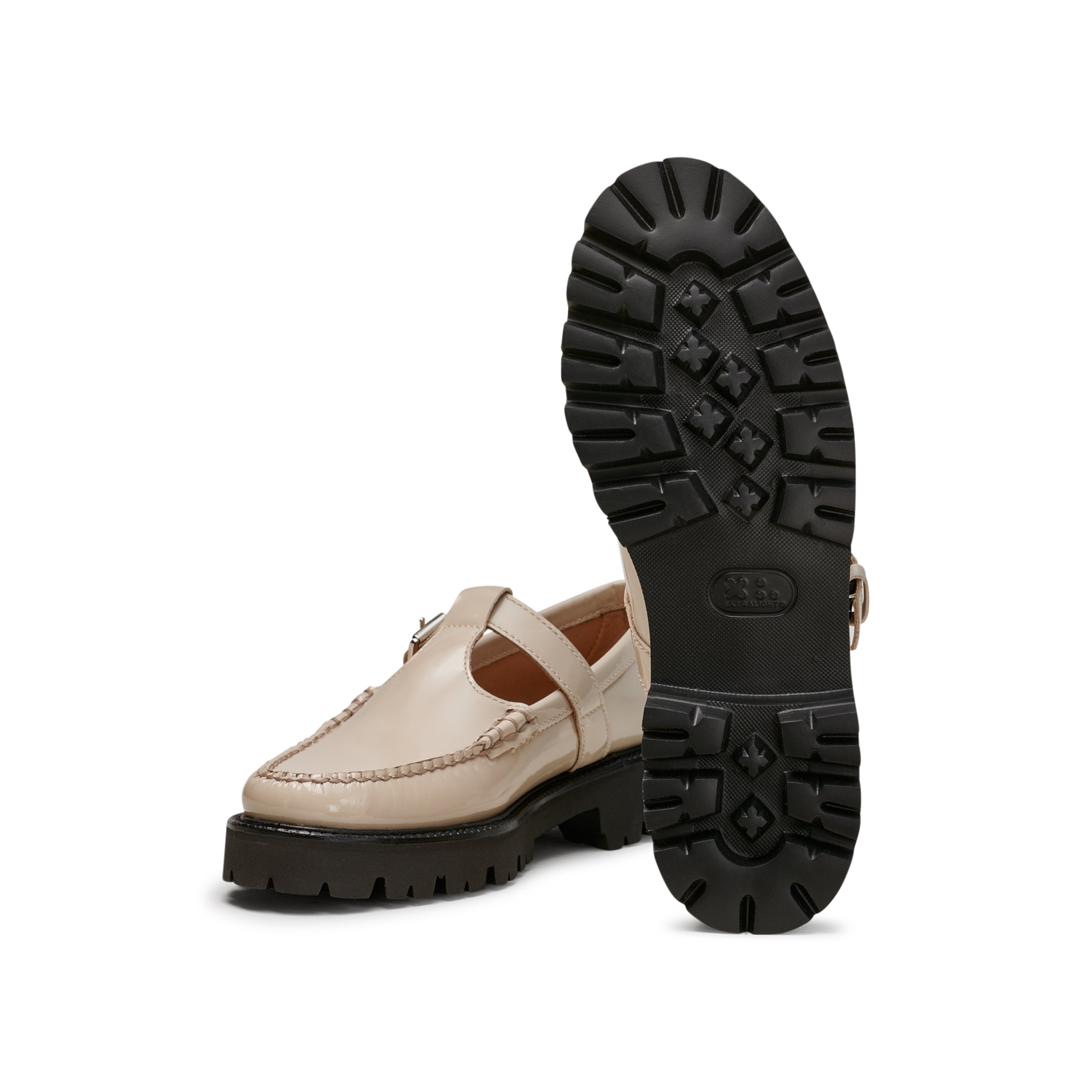 G.H. Bass Women's Mary Jane Super Lug Weejuns Loafers in Beige - Comfortable & Stylish Slip-On Shoes for Work, Casual Outfits & Everyday Wear