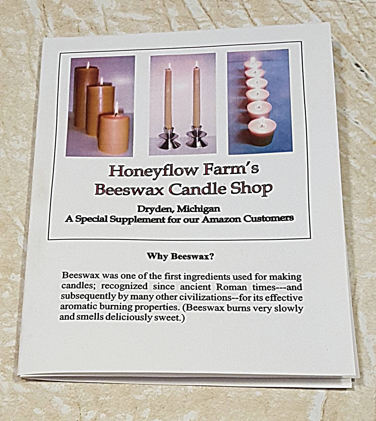 Premium Beeswax Hand-Dipped Taper Candles Set - 6 Pairs (12 Candles) 7/8