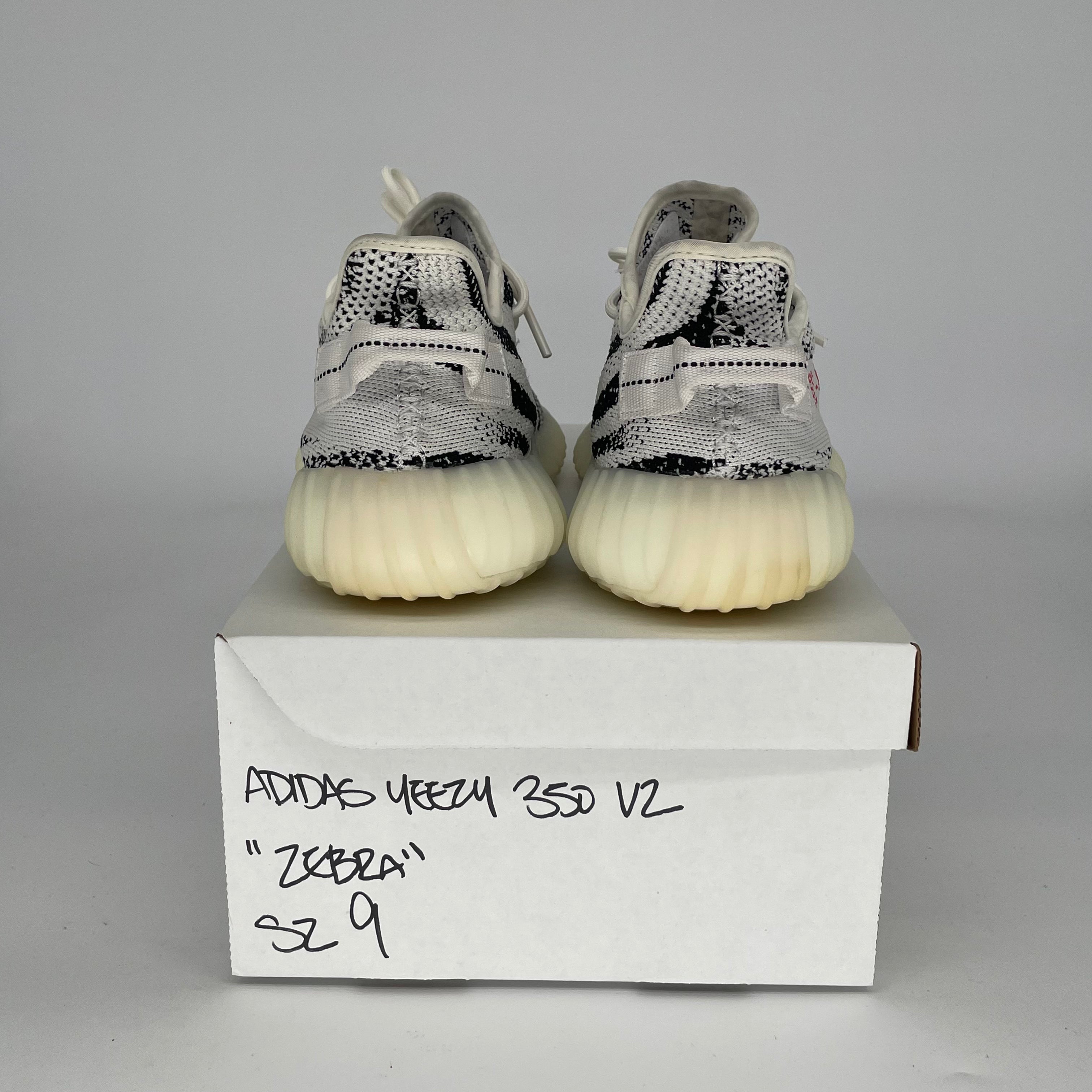 Adidas Yeezy Boost 350 V2 Zebra Sneakers - Men's Size 9 / Women's Size 10.5 (CP9654) | Comfortable Running Shoes for Gym, Casual Wear & Street Fashion