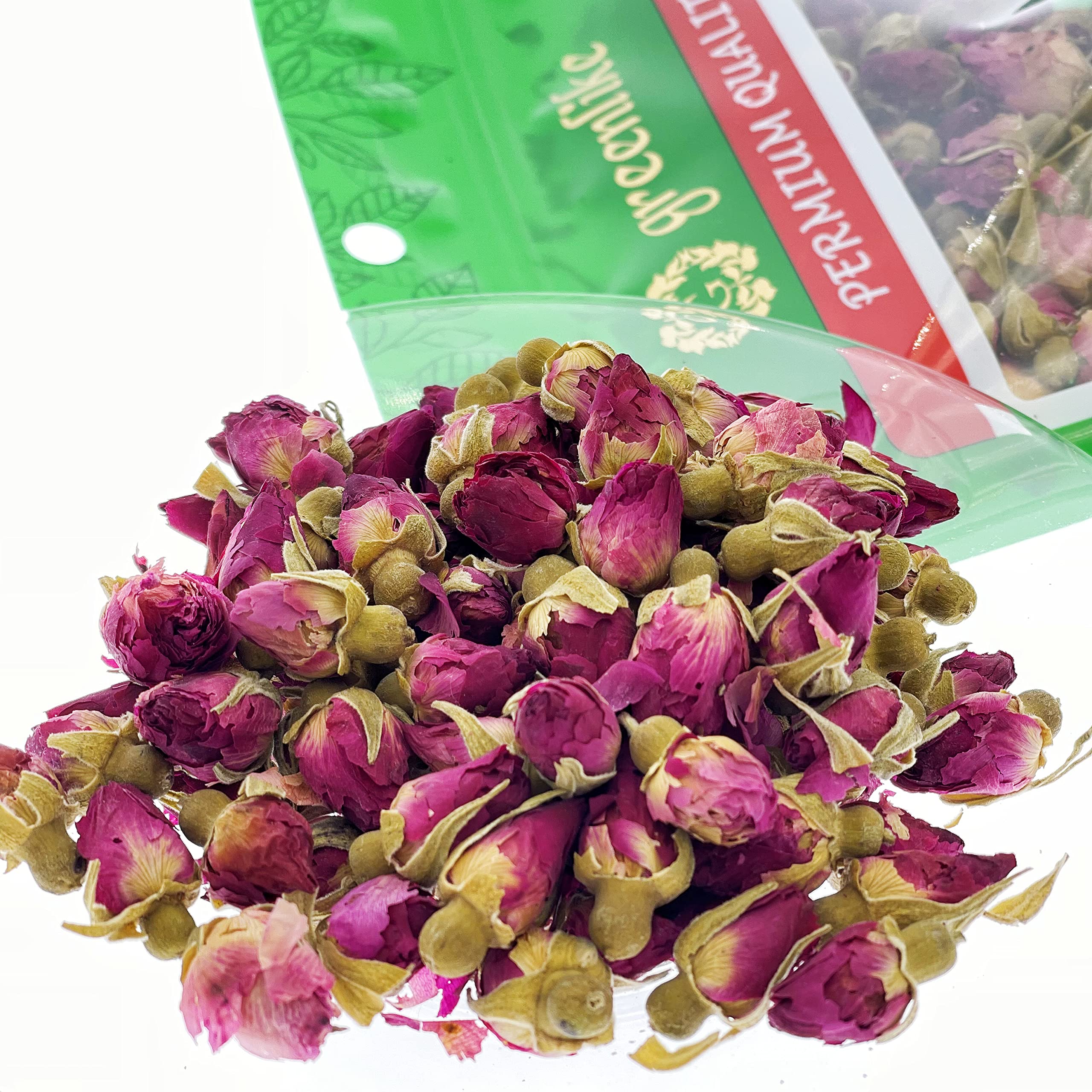 Organic Dried Rosebuds for Tea - 16oz Natural Rose Petals, Fragrant & Floral - Perfect for Herbal Tea, Relaxation & DIY Beauty Recipes