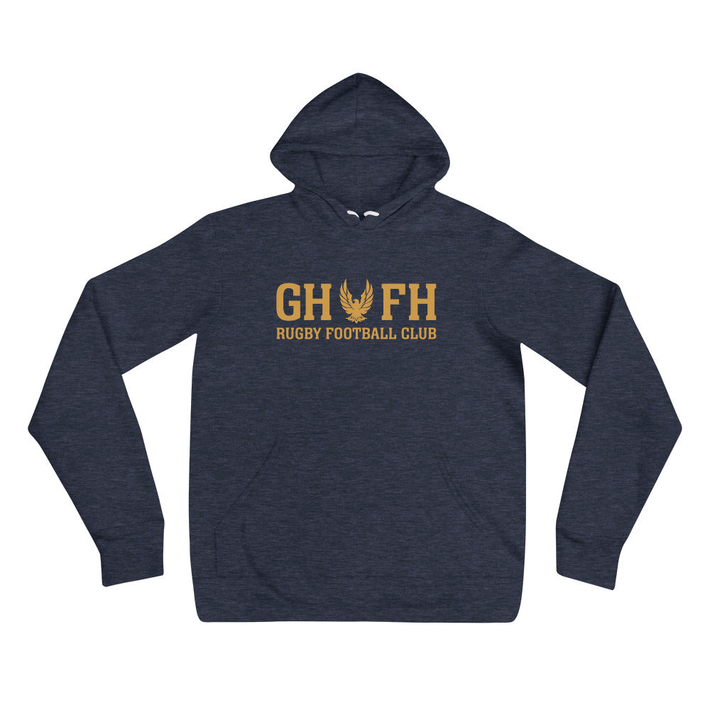 GHFH Rugby Social Hoodie - Men's & Women's Casual Pullover Sweatshirt | Comfortable & Stylish for Sports, Outdoors & Everyday Wear