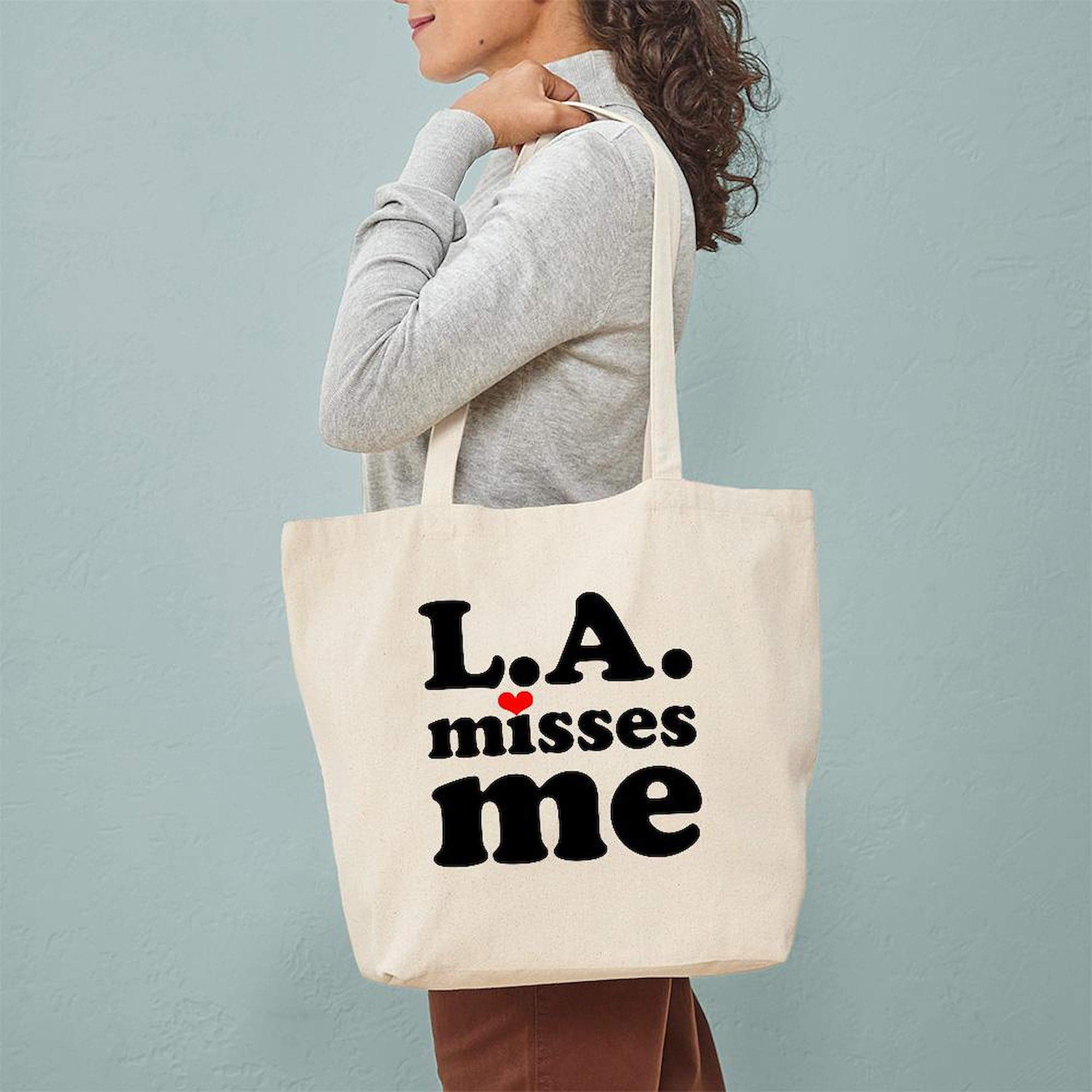 LAMM Red Small Tote Bag - Natural Canvas Reusable Shopping Bag for Groceries, Beach & Daily Use | Eco-Friendly Cotton Carryall