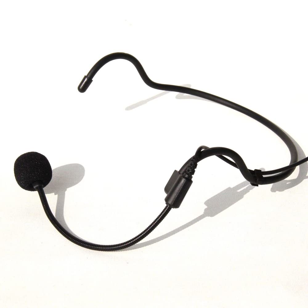 Shure BLX1 Wireless Bodypack Transmitter Replacement Headset Microphone - 4-Pin Mini Connector, Condenser Unidirectional Mic with TA4F 4-Pin (Black, HS06D4) - Perfect for Live Performances, Public Speaking & Broadcast Studios
