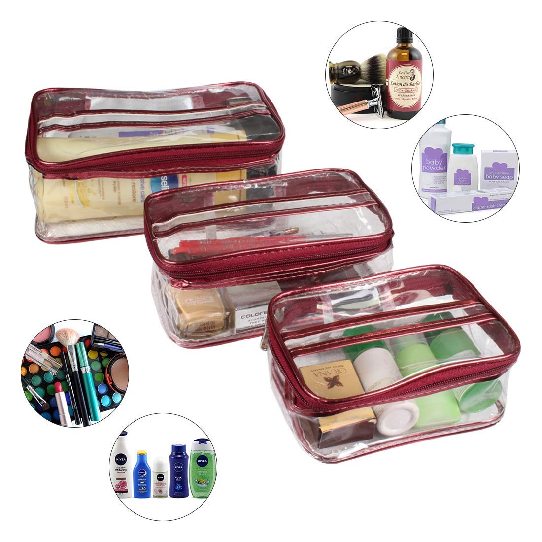 Premium Travel Toiletry Bag Set - 9 Pcs Makeup & Jewelry Organizer Pouch for Women | Waterproof Cosmetic Case, Toiletries Bag for Vacation, Gym, Business Trips & Daily Use