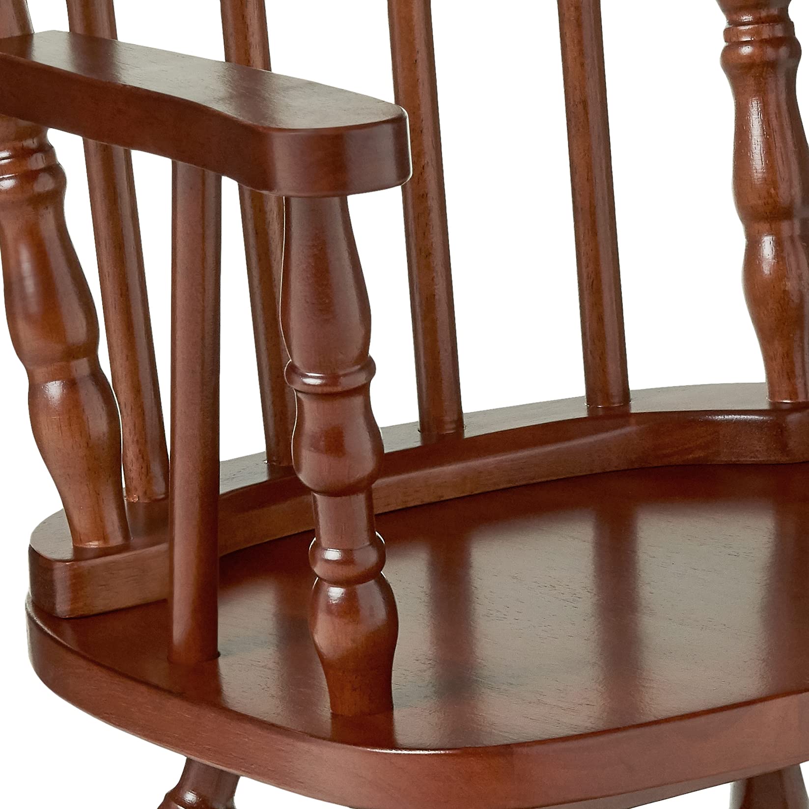 Gift Mark Kids Spindle Rocking Chair - Solid Wood Cherry Finish Rocking Chair for Children's Bedroom, Nursery, or Playroom - Perfect for Reading, Relaxing & Playtime