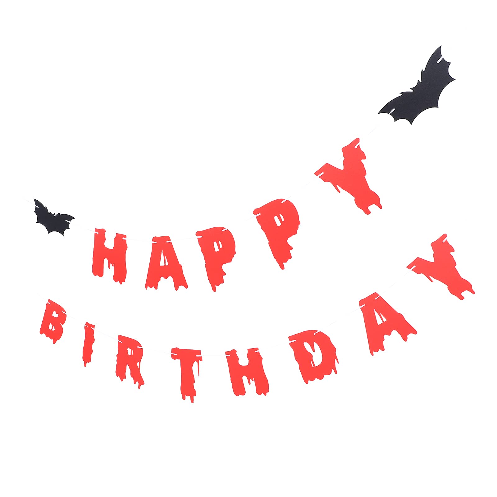 LIOOBO Halloween Party Decorations Set - 1 Pack Red Hanging Banner & Flags for Halloween, Birthday, Party Decorations - Perfect for Indoor & Outdoor Halloween Parties, Birthday Celebrations, and Festive Events