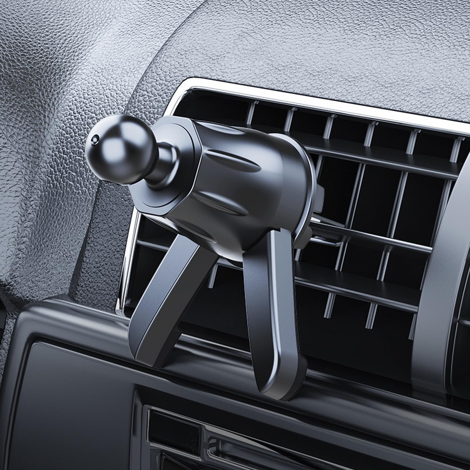 Universal Car Air Vent Clip Mount - Adjustable Triangle Foot & Metal Hook for Phone Holder & Wireless Charger (0.67