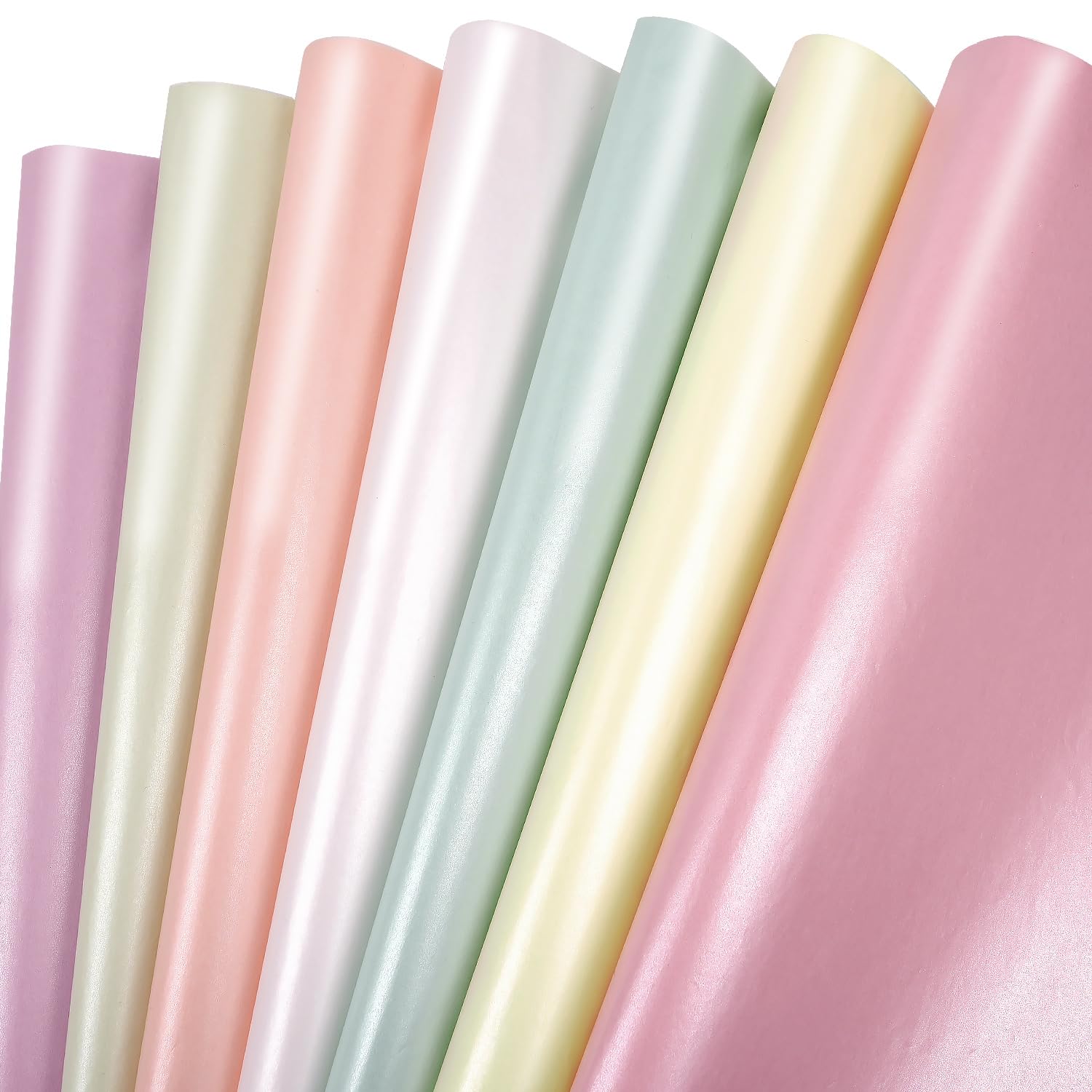 Metallic Pastel Tissue Paper for Gift Bags - 105 Sheets, 7 Colors, 20
