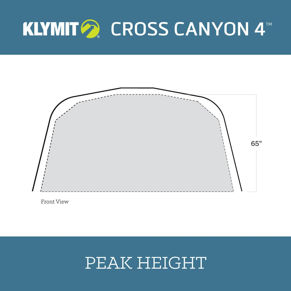 Klymit Cross Canyon 4-Person Camping Tent - Lightweight Backpacking Tent for Hiking & Outdoor Adventures - Perfect for Family Camping, Backpacking Trips & Wilderness Exploration