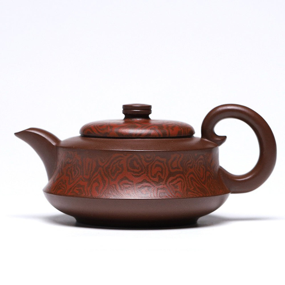 Premium Yixing Purple Clay Teapot - Handcrafted Chinese Zisha Boat-Shaped Teapot for Oolong & Pu-erh Tea Ceremony | Perfect Gift for Tea Lovers & Home Decor