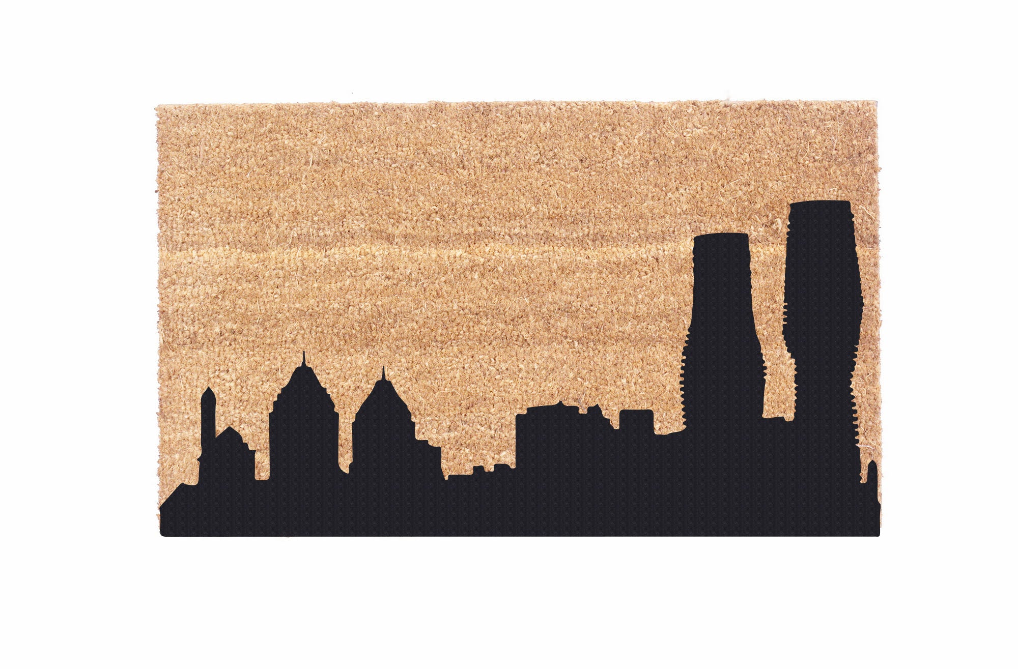 Stylish City Skyline Coco Doormat - Non-Slip Entryway Rug for Home & Office Decor - Perfect for Front Door, Patio, and Indoor Use