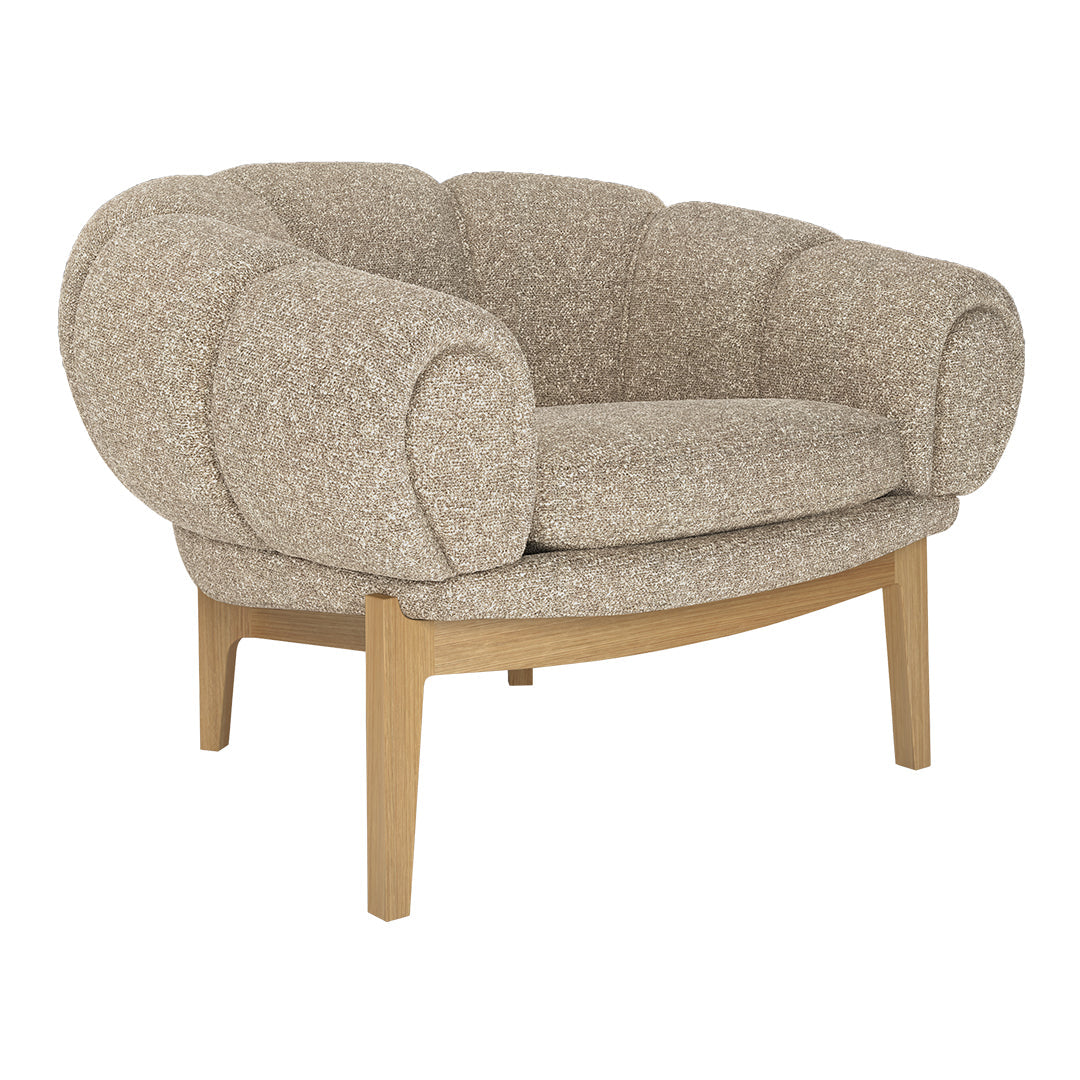 Modern Croissant Lounge Chair - Comfortable Crescent-Shaped Accent Chair for Living Room, Bedroom, or Office - Perfect for Relaxing, Reading, and Napping
