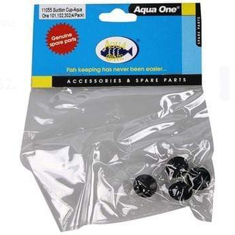 Aqua One Suction Cups 4-Pack - Strong Hold for Aquariums, Bathroom Accessories, and Home Organization (Fits Maxi 101/102, Mini 300/301/302, Model 11055) - Perfect for Hanging Showers, Fish Tanks, and Kitchen Storage