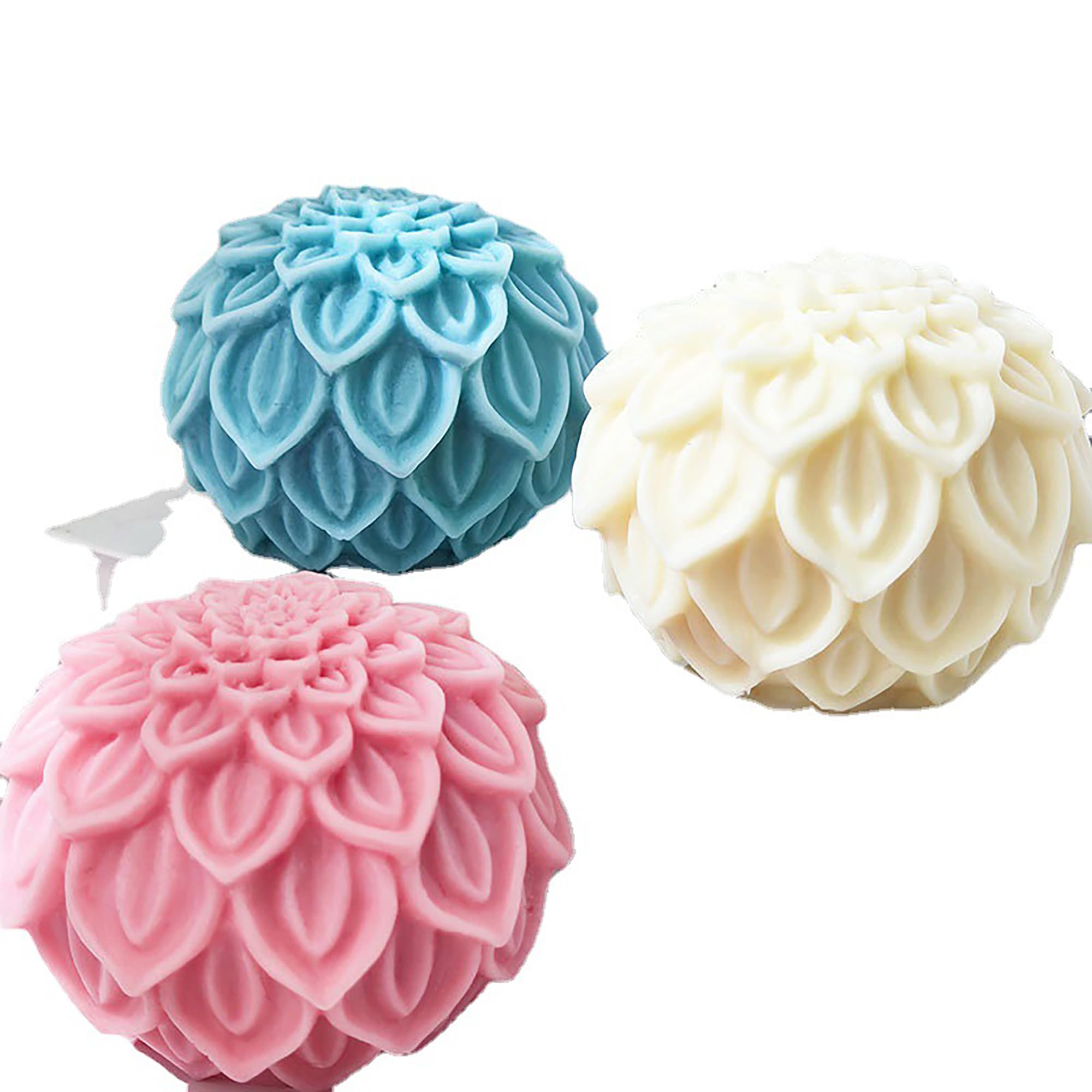 Lotus Resin Mold Ball, Flower Jewelry Silicone Mold, 3D Resin Casting Molds for DIY Craft, Candle Making, Sculpture, Handmade Decorations, Wedding Favors, and Home Art Supplies