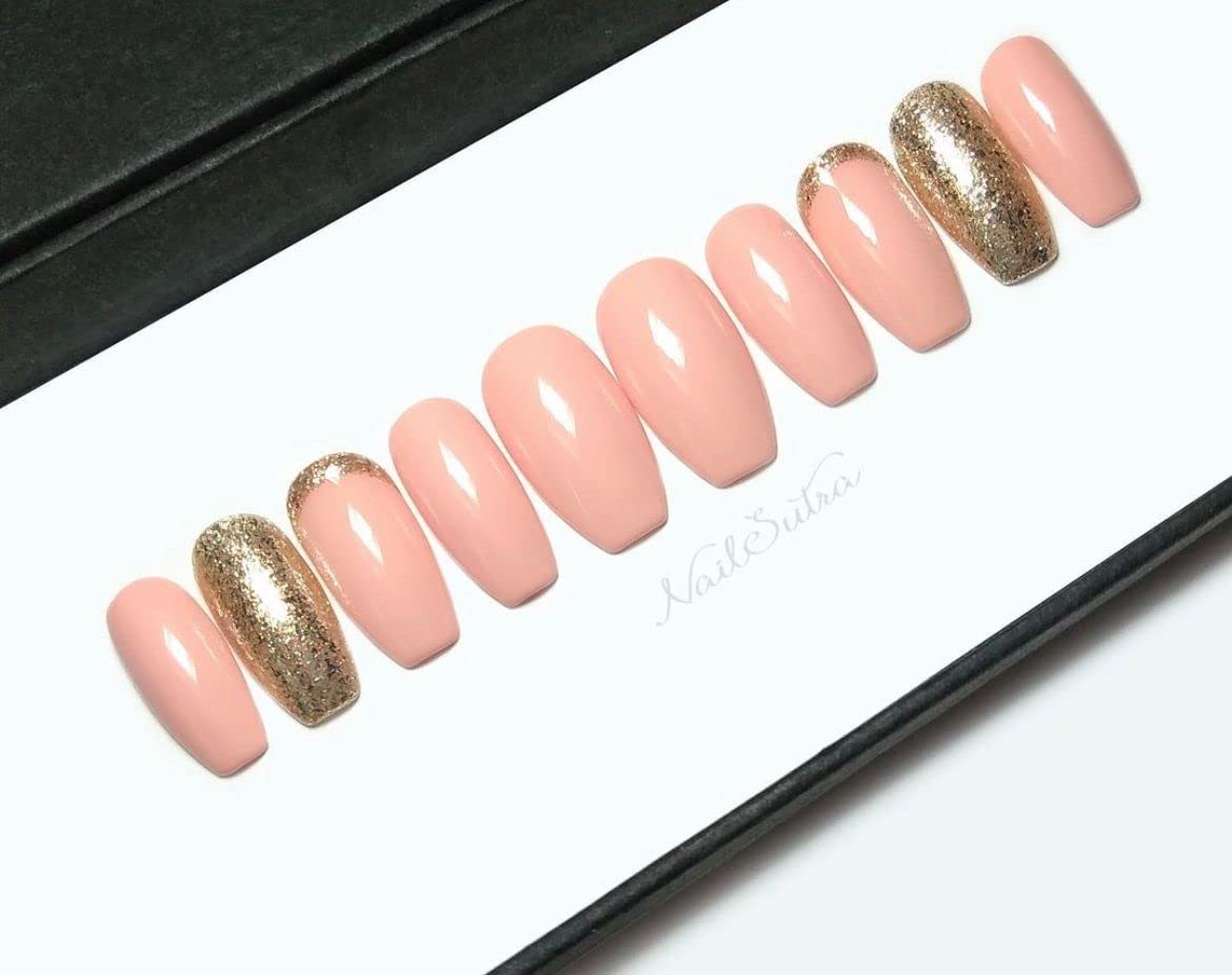 AMOK STORE Press On Nails for Women - Reusable Fake Nails with Glue & Nail Art Designs | Lightweight Acrylic Nails Set with Matte Finish (Pink6) | Perfect for Parties, Weddings & Everyday Glam