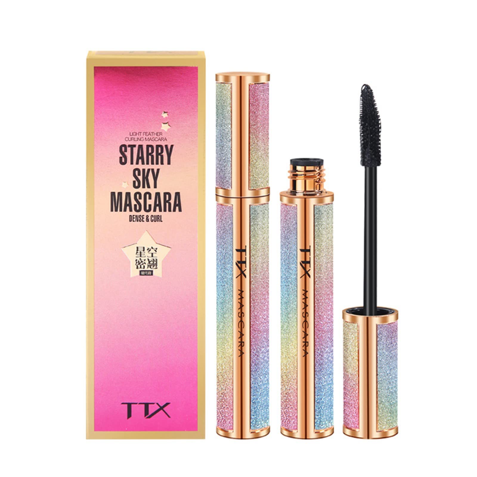 4D Silk Fiber Waterproof Mascara - Long Lasting, Smudge Proof, Volumizing & Curling for Starry Sky Lashes | Perfect for Night Out, Date Night & Special Occasion Makeup