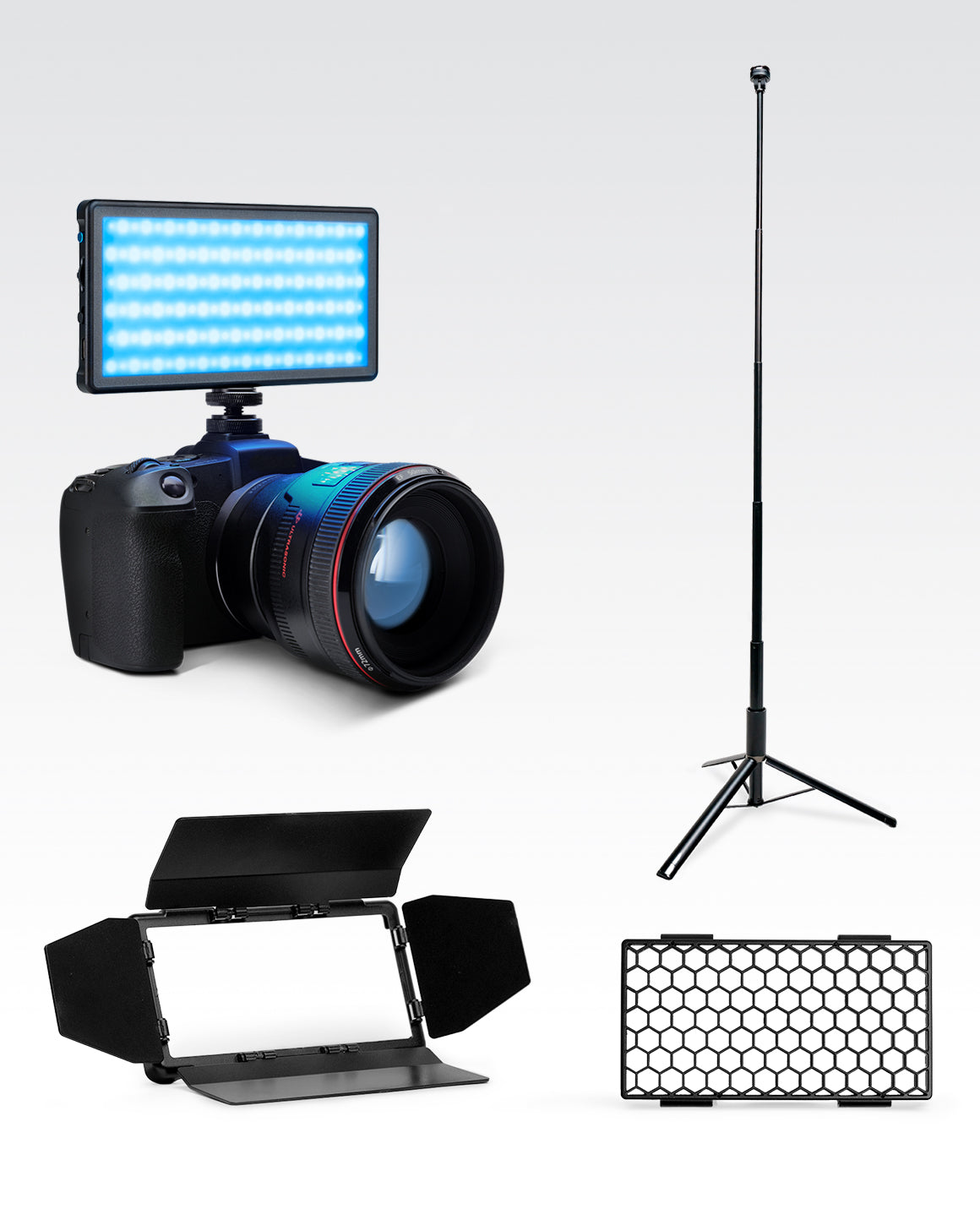 Lume Cube RGB Panel Pro 2.0 LED Video Light Kit - App Controlled Dimmable Lighting with Stand & Accessories for Photography, YouTube, TikTok & Live Streaming