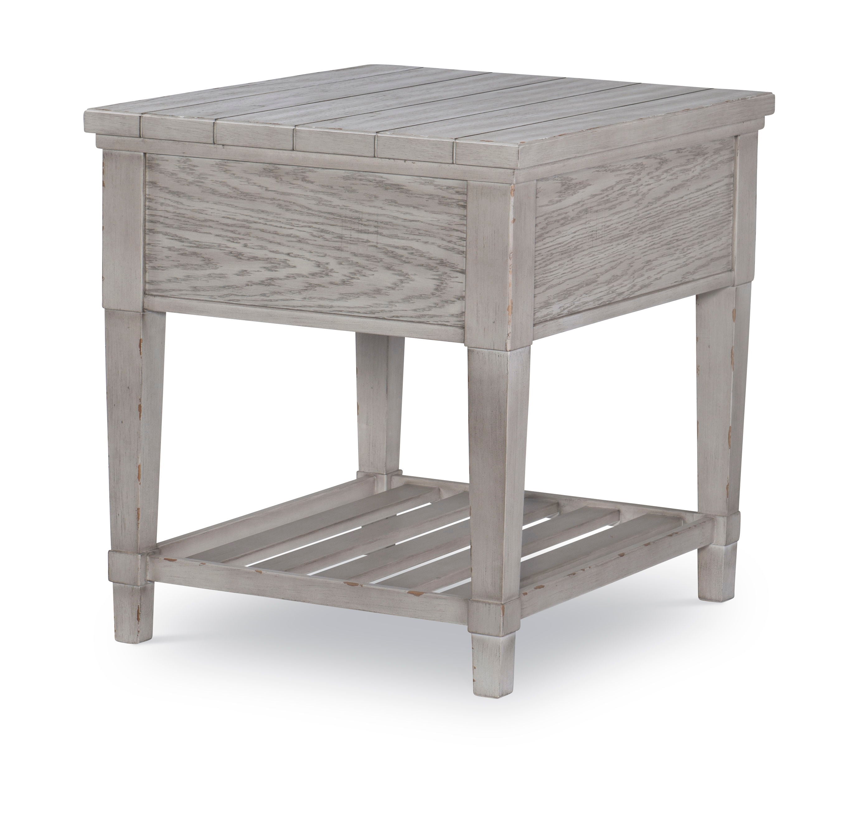 Belhaven End Table - Pearl Silver Finish | Modern Nightstand for Bedroom, Living Room & Office | Small Side Table with Stylish Design