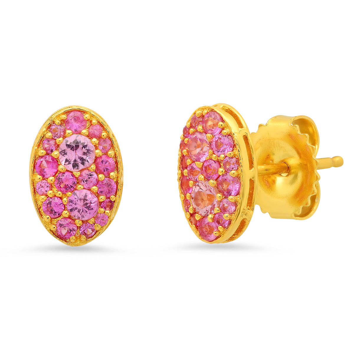 Petit Cluster Stud Earrings for Women - Dainty Gold Plated Studs for Everyday Wear | Perfect for Work, Date Night & Special Occasions