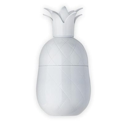 W&P 18 Oz Pineapple Cocktail Shaker - Premium Stainless Steel Bar Mixing Tool with Leak-Proof Lid - Perfect for Home Bars, Parties & Professional Bartenders - White