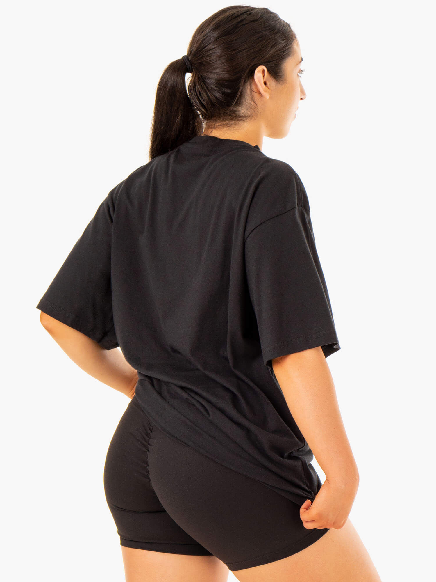 Oversized Black T-Shirt for Women & Men - Comfortable Loose Fit Cotton Tee for Casual Wear, Street Style & Loungewear