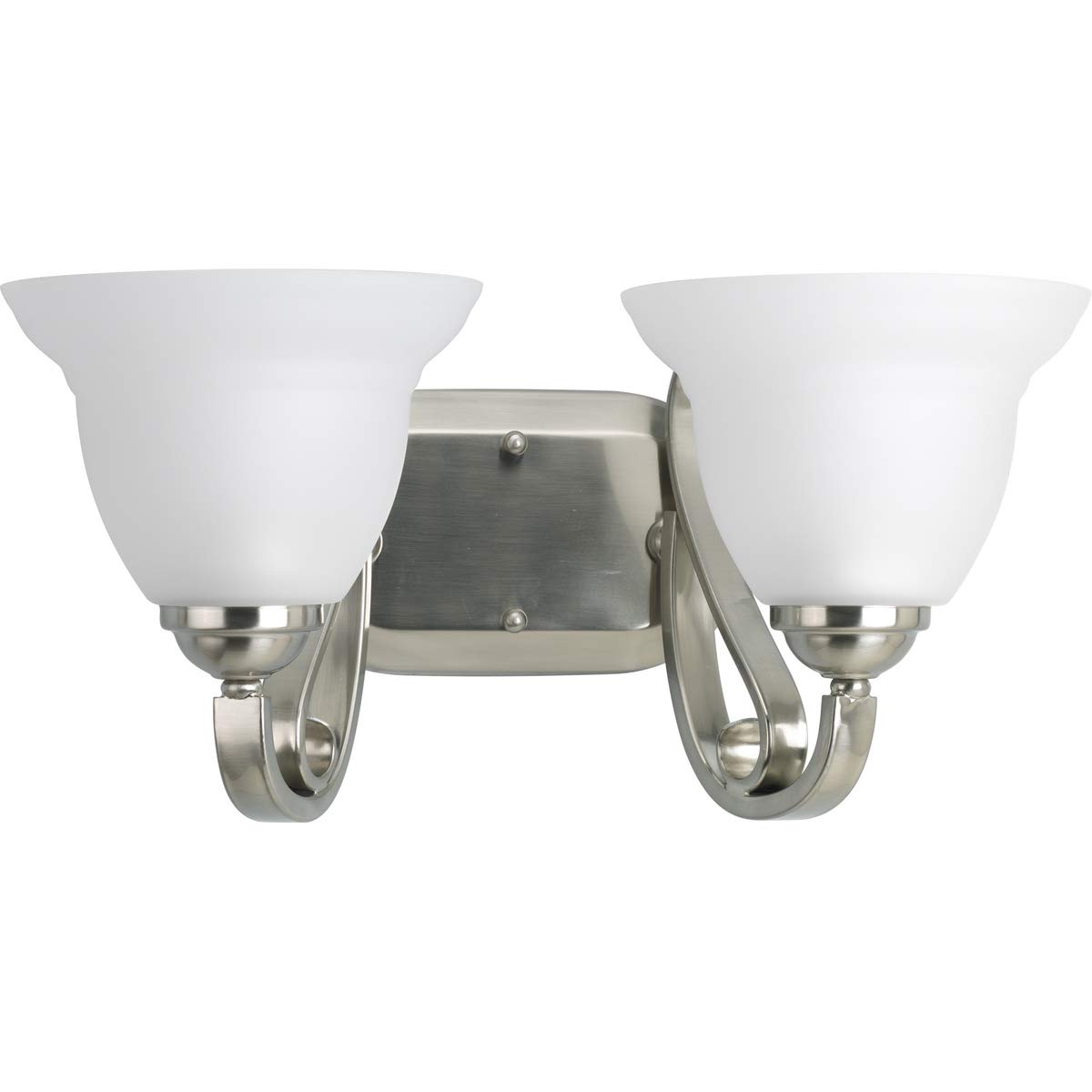 Progress Lighting P2882-09 Torino 16-Inch Bathroom Vanity Light Fixture in Brushed Nickel - Perfect for Modern Bathrooms & Powder Rooms (7-5/8-Inch Height)