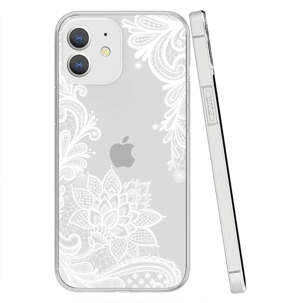 iPhone 11 Case 6.1 Inch - Slim Shockproof Clear Floral TPU Protective Cover for Women | Soft Flexible Mandala Design | Perfect for Everyday Use, Work & Travel